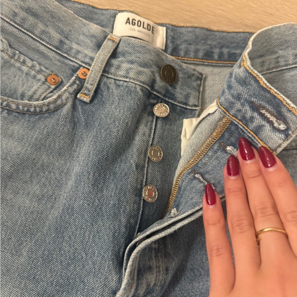 Agolde Riley High Rise Straight Crop Jeans - Picture 3 of 7